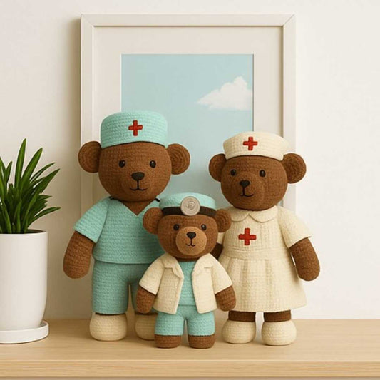 Doctor Teddy Family - Set of 3