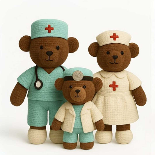 Doctor Teddy Family - Set of 3